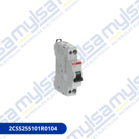 INTERRUPTOR TERMOMAGNETICO DE RIEL DIN 1P+N 10A CURVA C- 6KA (898) 10KA (947-2)