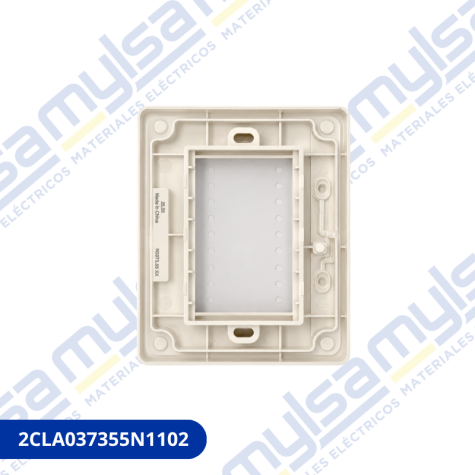 PLAQUETA CON BASTIDOR 3 MODULOS IP55 EXTERIOR BLANCA