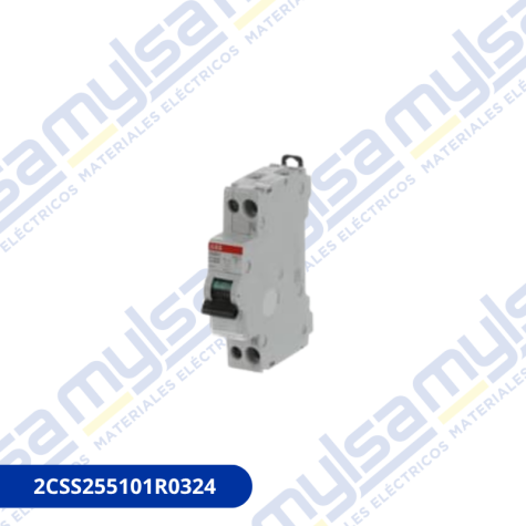 INTERRUPTOR TERMOMAGNETICO DE RIEL DIN 1P+N 32A CURVA C- 6KA (898) 10KA (947-2)